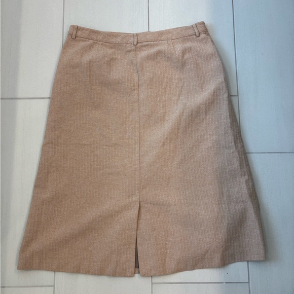 VTG L.L. Bean Classic Fit Straight 100% Cotton Womens Herringbone Skirt Sz 18 - Picture 5 of 6